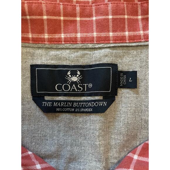 The Coast Menswear, Crab Logo, Long Sleeve "The Marlin" Button down, Large - Picture 4 of 7